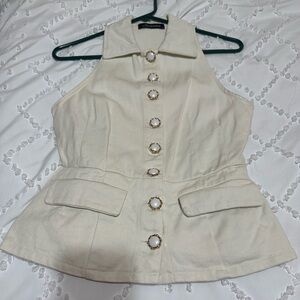 Lizard Thicket Cream Button Down Shirt